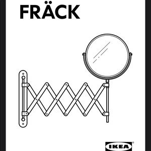 IKEA Stainless Steel Wall Mount Frack Mirror